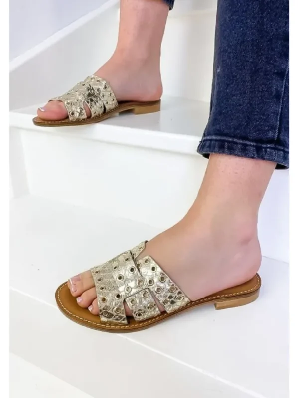 Femme Semerdjian Sandales & Nu-Pieds^Mules Aloe Or-