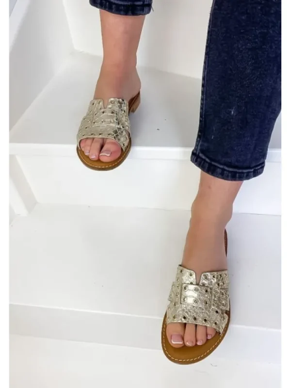 Femme Semerdjian Sandales & Nu-Pieds^Mules Aloe Or-