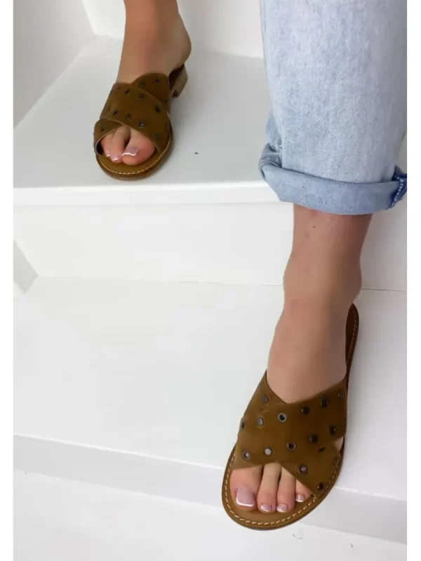 Femme Semerdjian Sandales & Nu-Pieds^Mules Anice Camel-