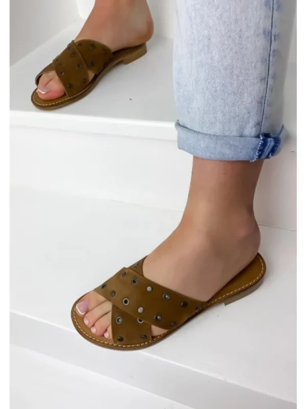 Femme Semerdjian Sandales & Nu-Pieds^Mules Anice Camel-
