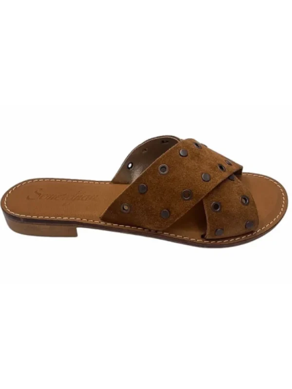 Femme Semerdjian Sandales & Nu-Pieds^Mules Anice Camel-