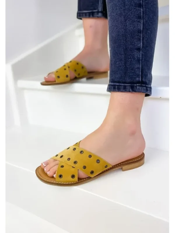 Femme Semerdjian Sandales & Nu-Pieds^Mules Anice Moutarde-