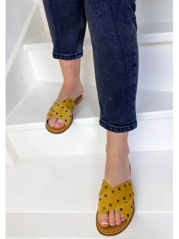 Femme Semerdjian Sandales & Nu-Pieds^Mules Anice Moutarde-