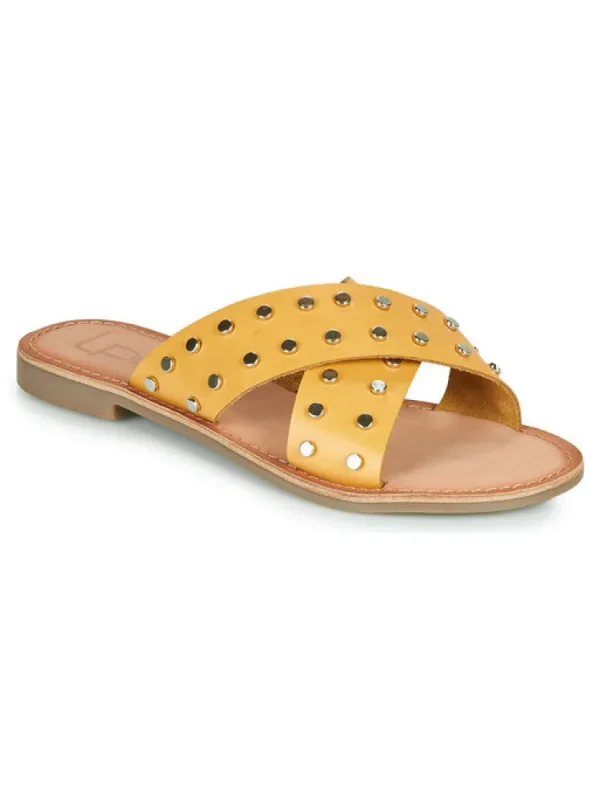 Femme Les Petites Bombes - LPB Sandales & Nu-Pieds^Mules Cuir Belma Moutarde-Les Petites Bombes