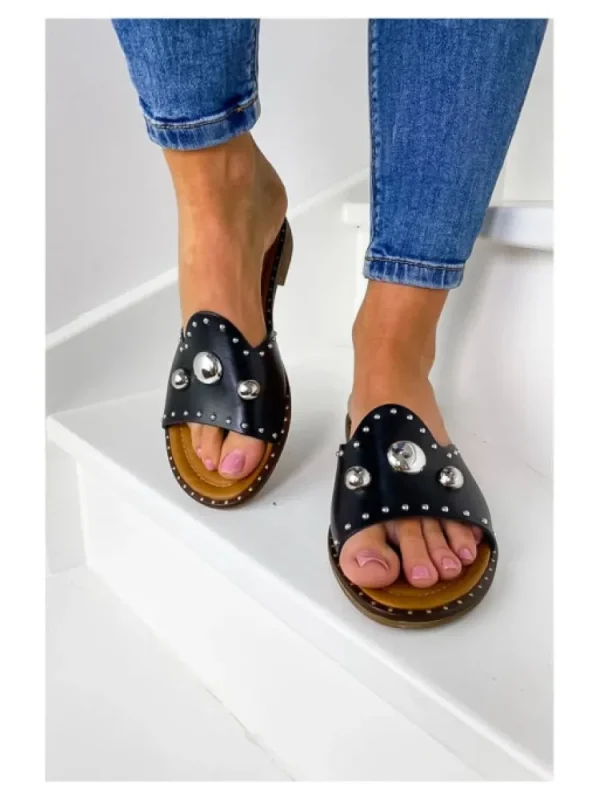 Femme Jeunes Sandales & Nu-Pieds^Mules Cuir Naples- & Jolies