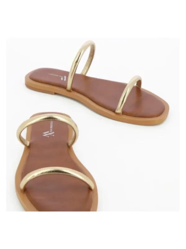 Femme Vanessa Wu Sandales & Nu-Pieds^Mules Minimalistes Or-
