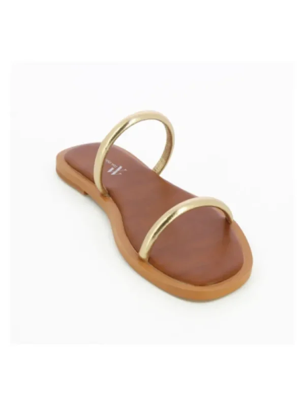 Femme Vanessa Wu Sandales & Nu-Pieds^Mules Minimalistes Or-