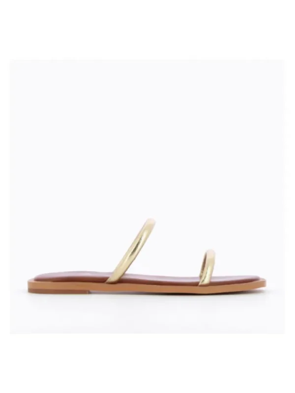 Femme Vanessa Wu Sandales & Nu-Pieds^Mules Minimalistes Or-