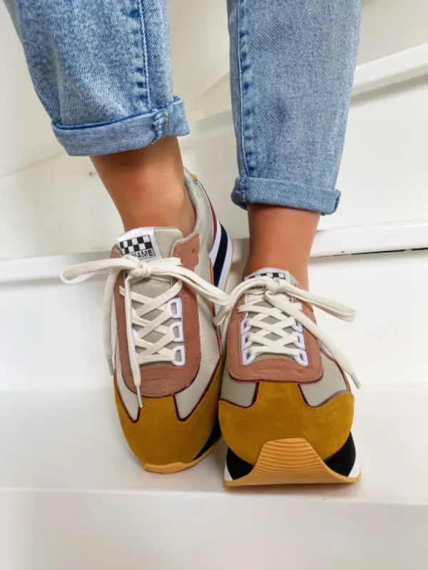 Femme No Name Baskets^-Boom Jogger Mais/Beige