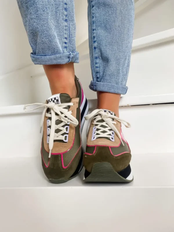 Femme No Name Baskets^-Boom Jogger Olive/Kaki