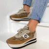 Femme No Name Baskets^-Flex M Jogger Nuts/Beige