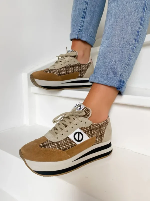 Femme No Name Baskets^-Flex M Jogger Nuts/Beige