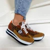 Femme No Name Baskets^-Flex M Jogger Tan/Brown