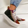 Femme No Name Baskets^-Iron Mid Daddy Kaki/Nuts