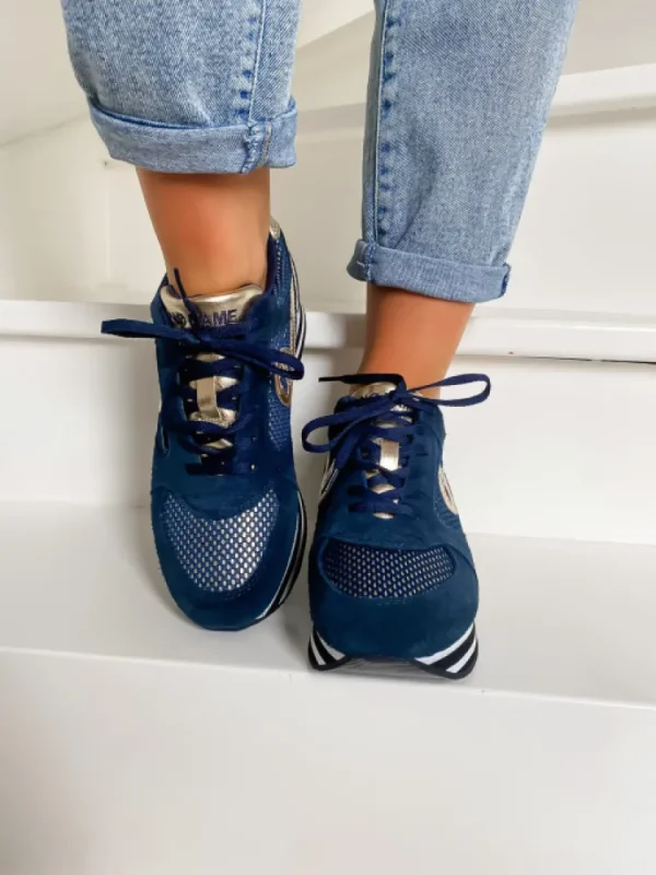 Femme No Name Baskets^-Parko Jogger Navy/Gold