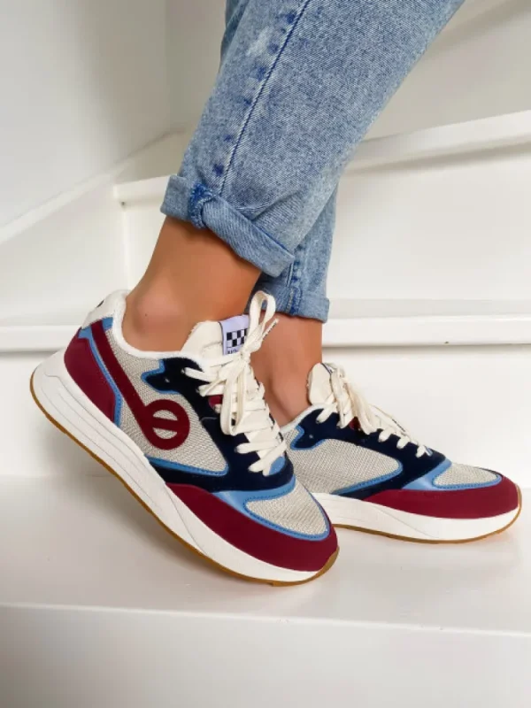 Femme No Name Baskets^-Power Jogger Burgundy/Dove