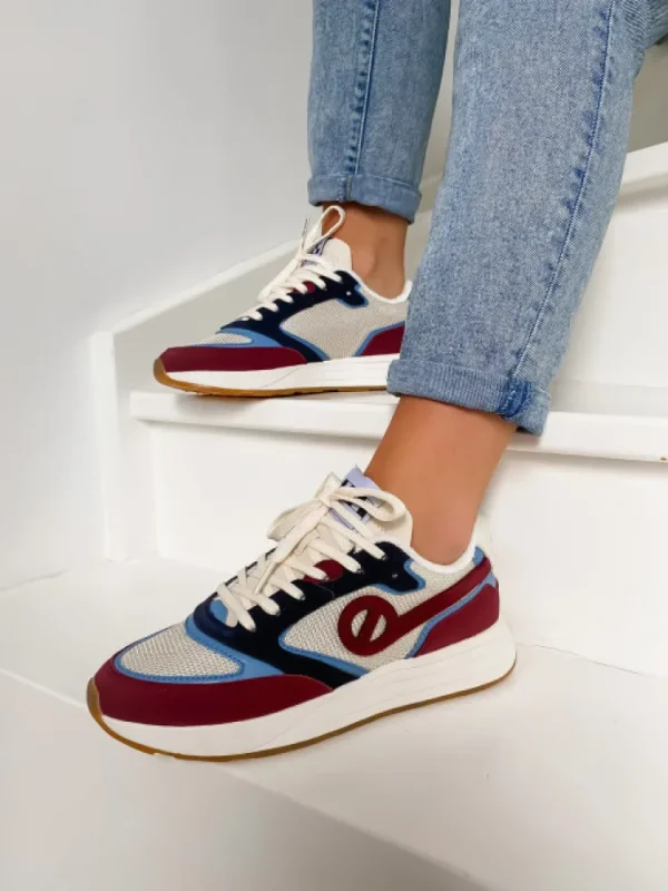 Femme No Name Baskets^-Power Jogger Burgundy/Dove
