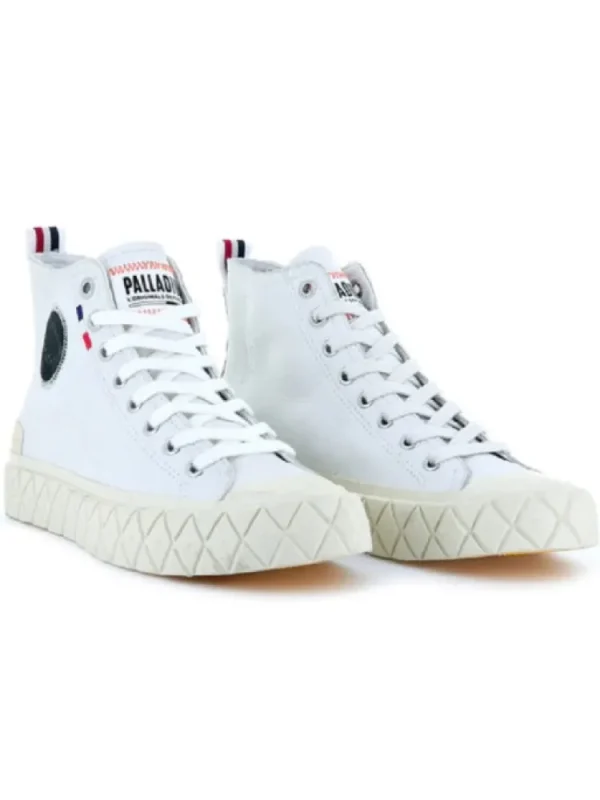 Femme Palladium Baskets^Palla Ace Mid Cuir White-
