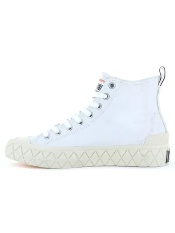 Femme Palladium Baskets^Palla Ace Mid Cuir White-