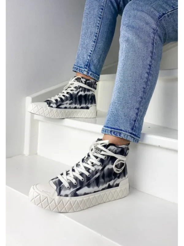 Femme Palladium Baskets^Palla Ace Mid Tiedye Black-