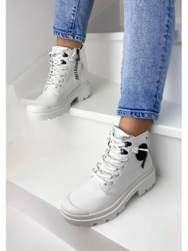Femme Palladium Bottines^Pallabase Metro Star White-