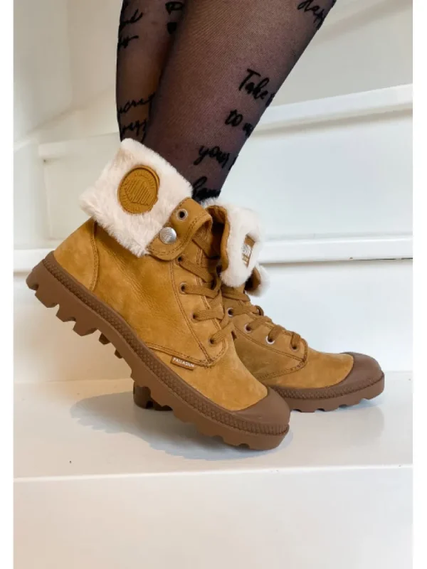 Femme Palladium Bottines^-Baggy Nubuck Wl Brown