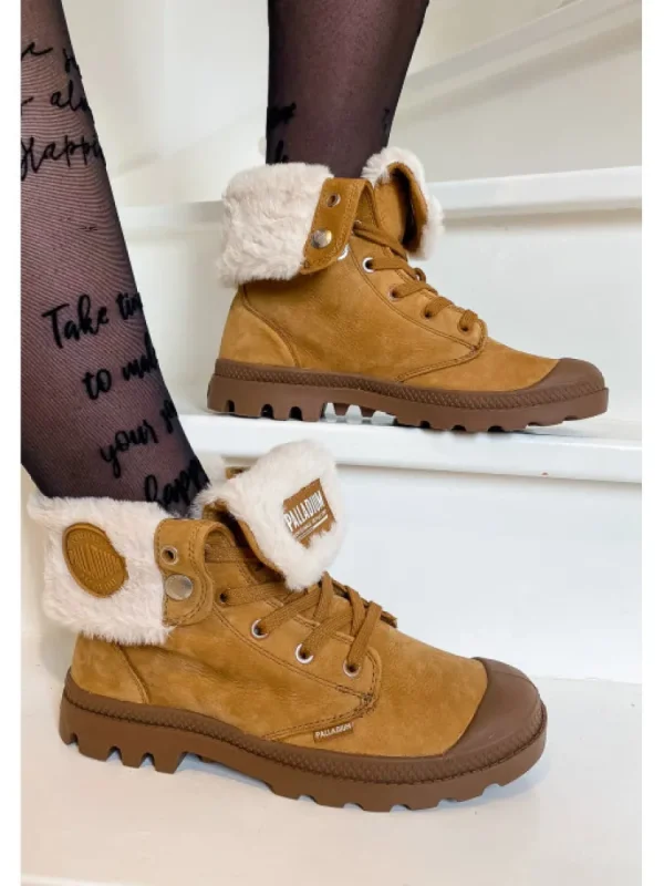Femme Palladium Bottines^-Baggy Nubuck Wl Brown
