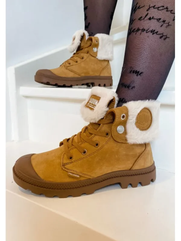 Femme Palladium Bottines^-Baggy Nubuck Wl Brown