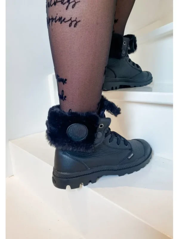 Femme Palladium Bottines^-Baggy Nubuck Wl Black