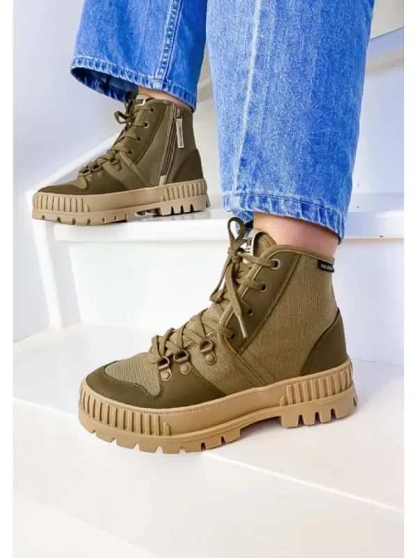 Femme Palladium Bottines^Pallashock Hiker Olive-