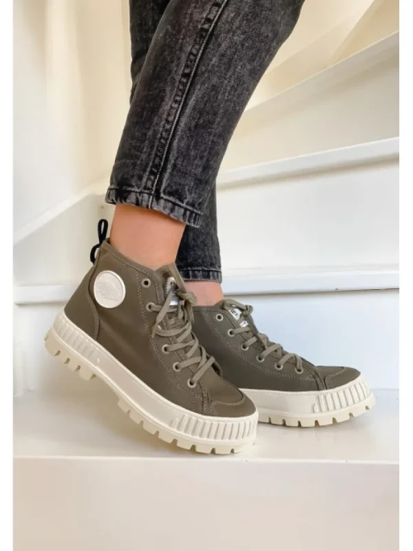 Femme Palladium Bottines^Pallashock Organic 2 Dusky Green-