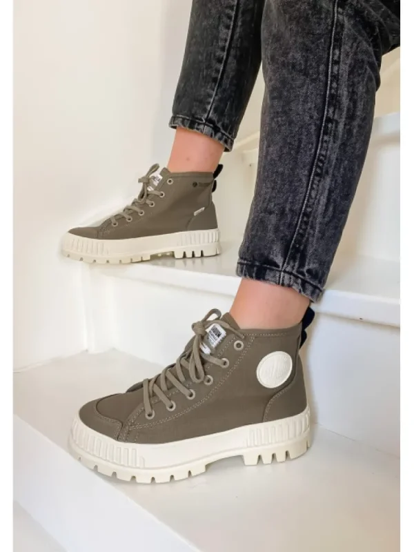 Femme Palladium Bottines^Pallashock Organic 2 Dusky Green-