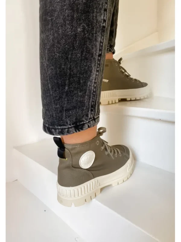 Femme Palladium Bottines^Pallashock Organic 2 Dusky Green-