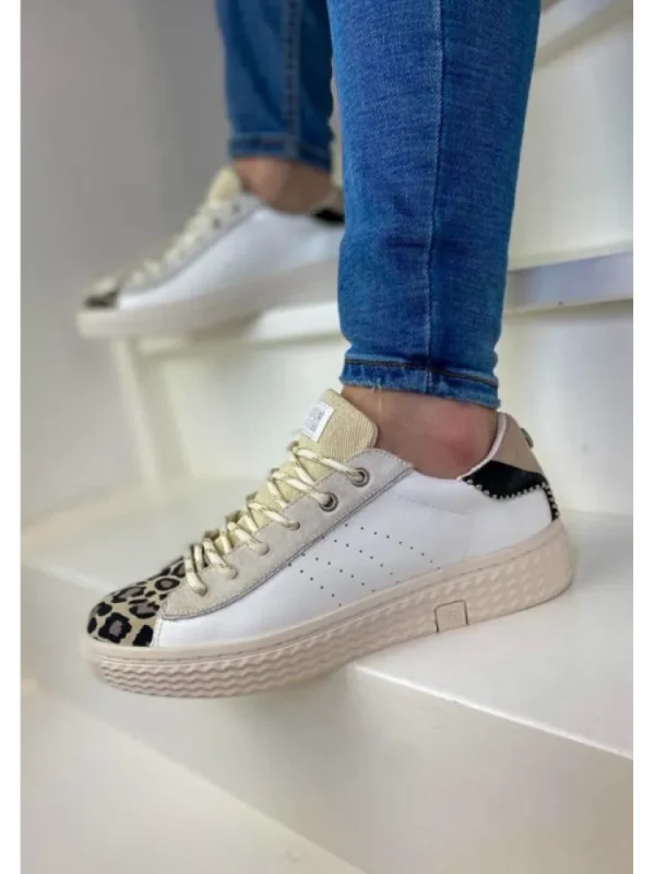 Femme Palladium Baskets^Pallatempo 04 White/Leopard-