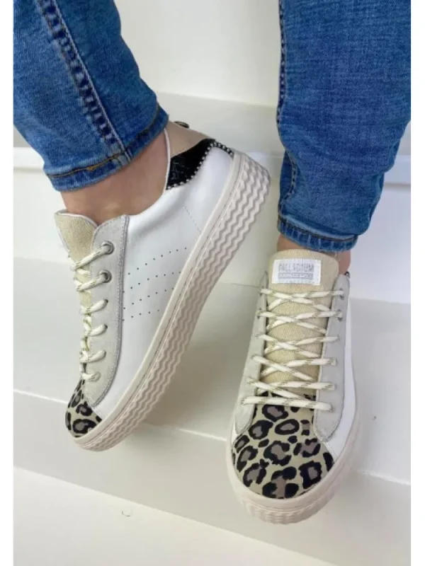 Femme Palladium Baskets^Pallatempo 04 White/Leopard-