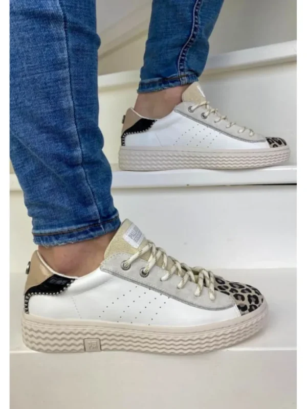 Femme Palladium Baskets^Pallatempo 04 White/Leopard-