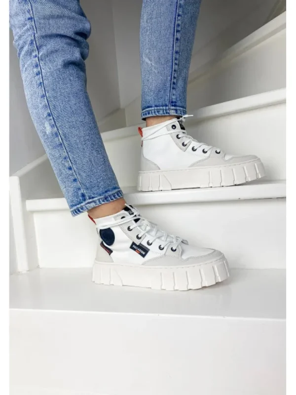 Femme Palladium Bottines^Pallatower Hi Star White-