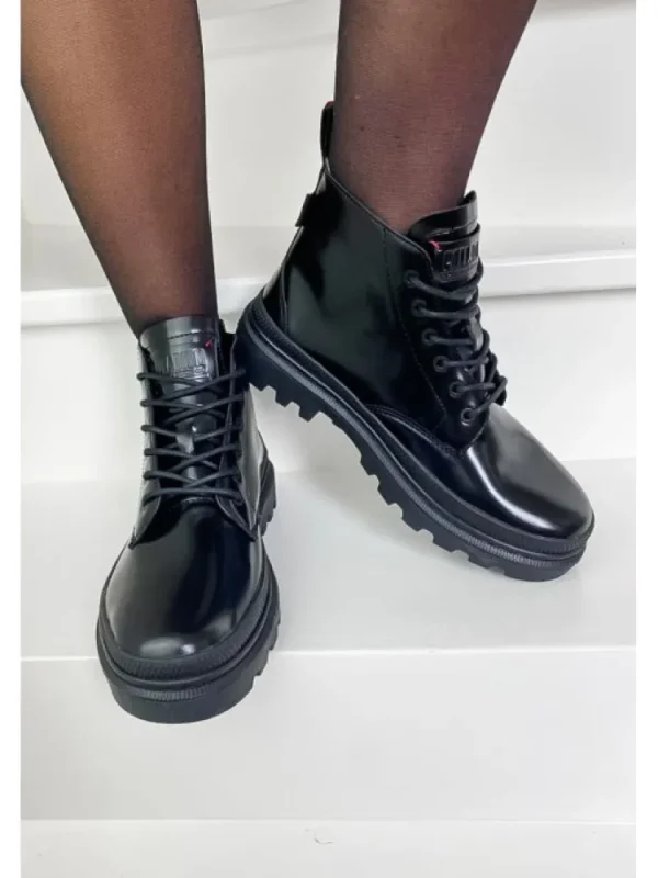 Femme Palladium Bottines^Pallatrooper Hi-1 Black-