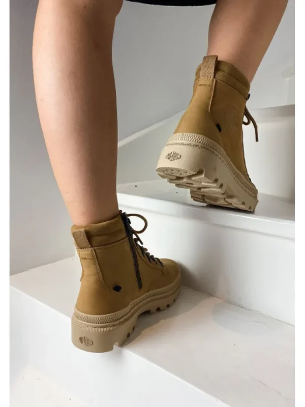 Femme Palladium Bottines^Pallatrooper Hiker Nubuck Tan-