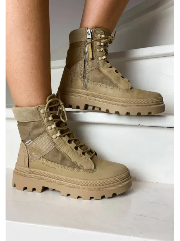 Femme Palladium Bottines^Pallatrooper Tactical Caramel-