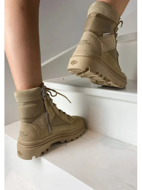 Femme Palladium Bottines^Pallatrooper Tactical Caramel-