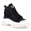 Femme Palladium Bottines^Pallawave Black/Marshmallow-