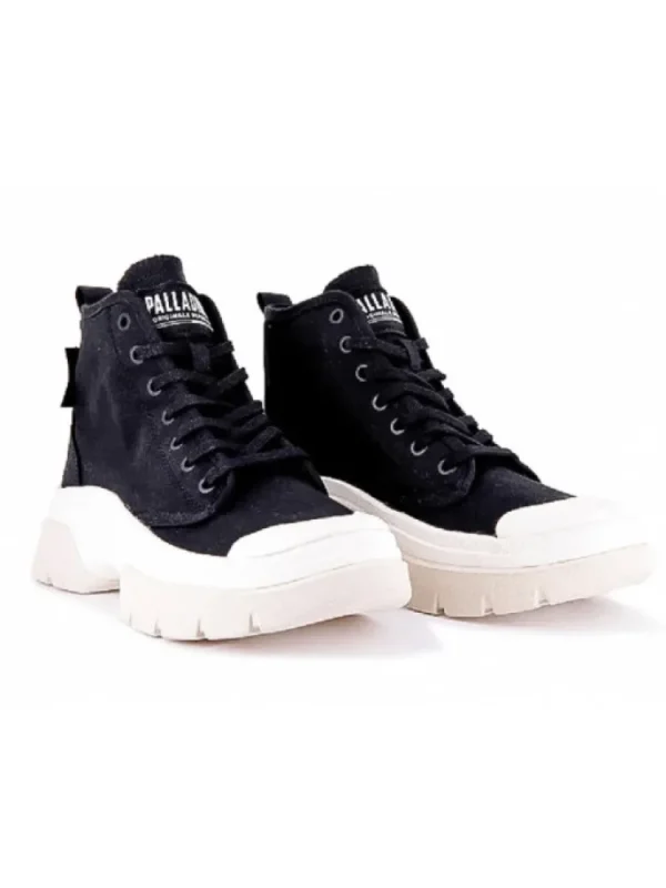 Femme Palladium Bottines^Pallawave Black/Marshmallow-