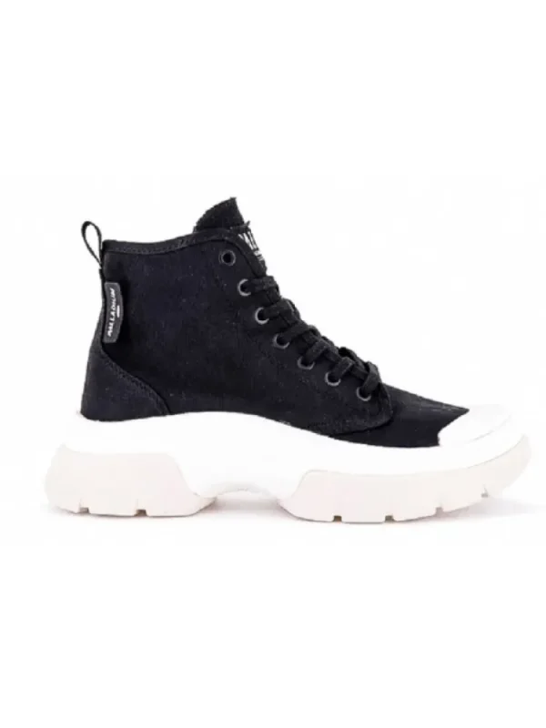 Femme Palladium Bottines^Pallawave Black/Marshmallow-