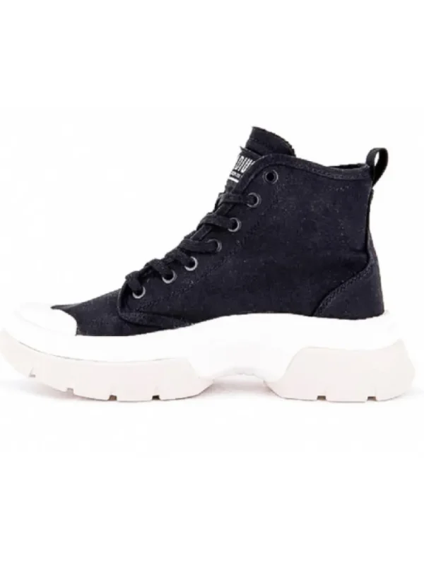 Femme Palladium Bottines^Pallawave Black/Marshmallow-