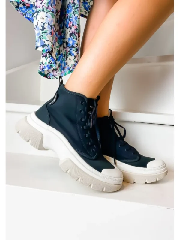 Femme Palladium Bottines^Pallawave Black/Marshmallow-
