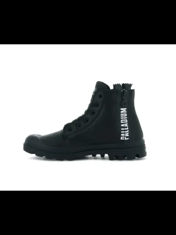 Femme * Bottines^Pampa Ubn Zips Leather Black-Palladium