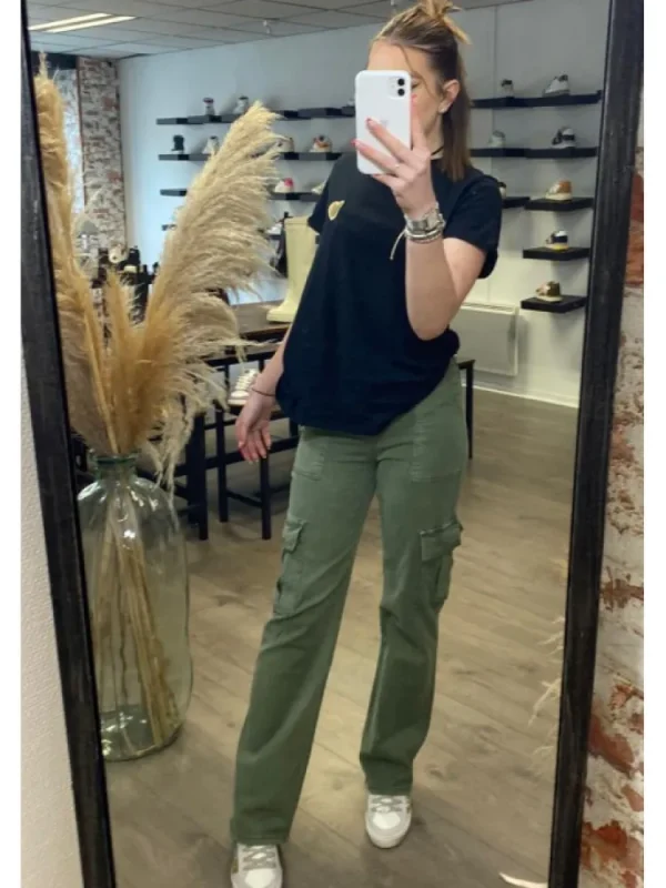 Femme * Pantalons^Pantalon Cargo Kaki
