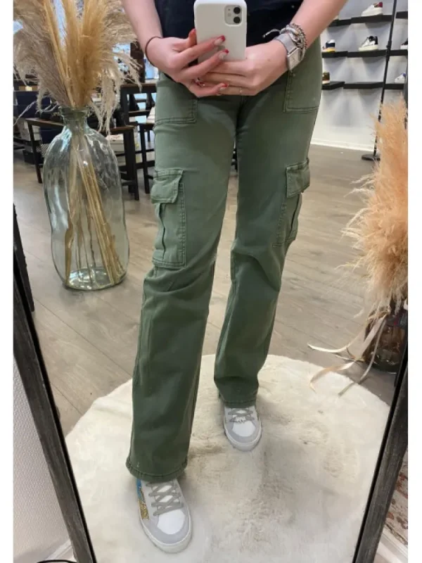 Femme * Pantalons^Pantalon Cargo Kaki