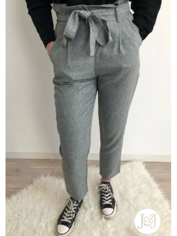 Femme * Pantalons^Pantalon Taille Haute Gris "Glasgow"